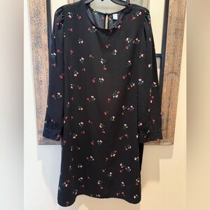 Old Navy Black Dress with Vibrant Floral Accents